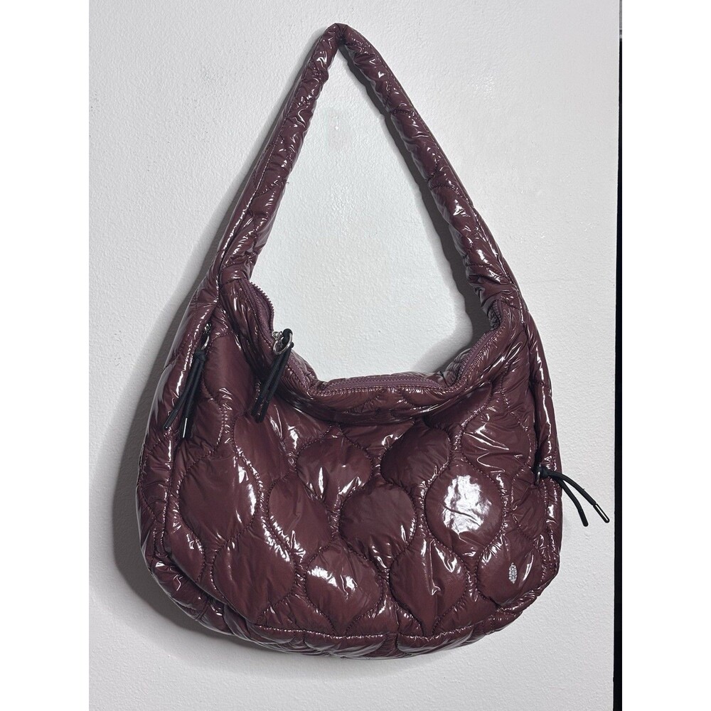 Free People FP Movement Surplus Shine Carryall Bag Purse Nutshell Cocoa Brown
